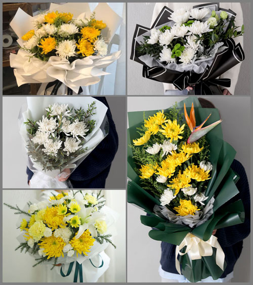 四川成都新都区泰兴镇白事花束代送